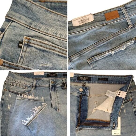 Judy Blue Mineral Wash Relaxed High Waist Jeans PlusSize 22W NWT - Picture 11 of 15